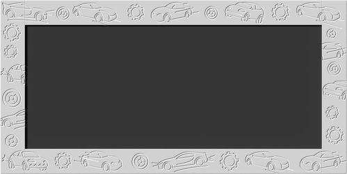 Kids Magnetic Blackboard chalkboard with CARS frame design for Children’s Bedroom Nursery Playroom-70x140cm-FloralWhite-Distinct Designs (London) Ltd