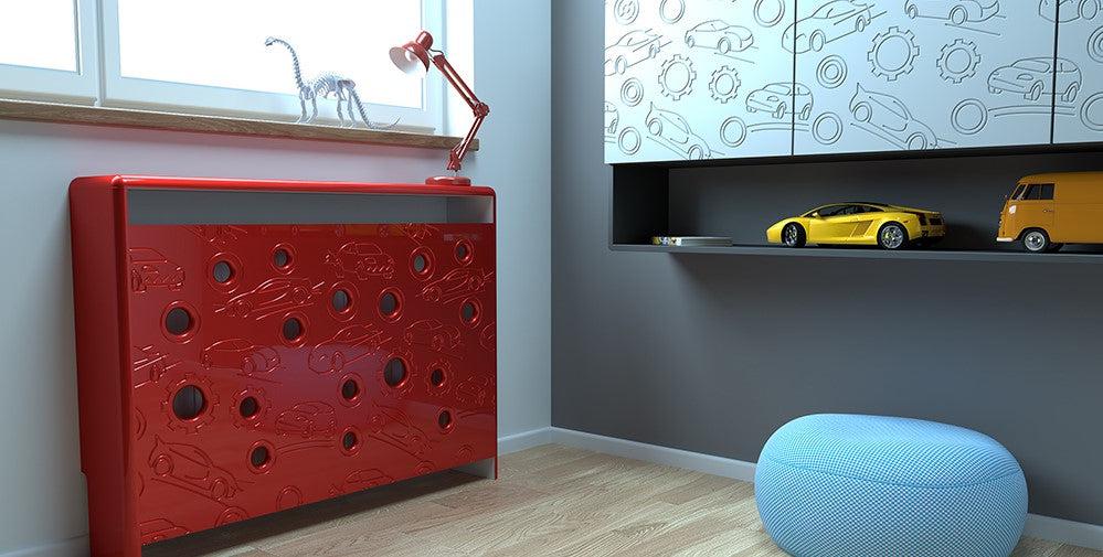 Children Design Bespoke Radiator Cabinet Cover with Cool CARS for Kids Bedroom Nursery Playroom-Distinct Designs (London) Ltd