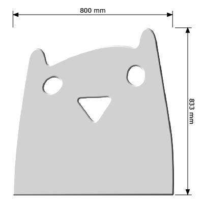 Kids KITTY design single bed decorative Headboard panel for Children’s Bedroom Nursery Playroom-Distinct Designs (London) Ltd