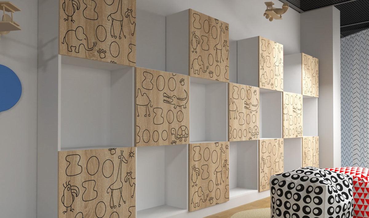 Children Radiator Cabinet Cover with Funky CLOUDS design for Kids Bedroom Nursery Playroom-Distinct Designs (London) Ltd