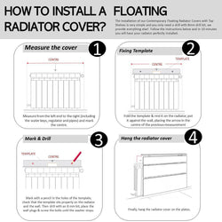 Modern Floating Radiator Heater Cover GEOMETRIC CORNER LINE Cabinet Design with Shelf Ref RCGE241-Distinct Designs (London) Ltd