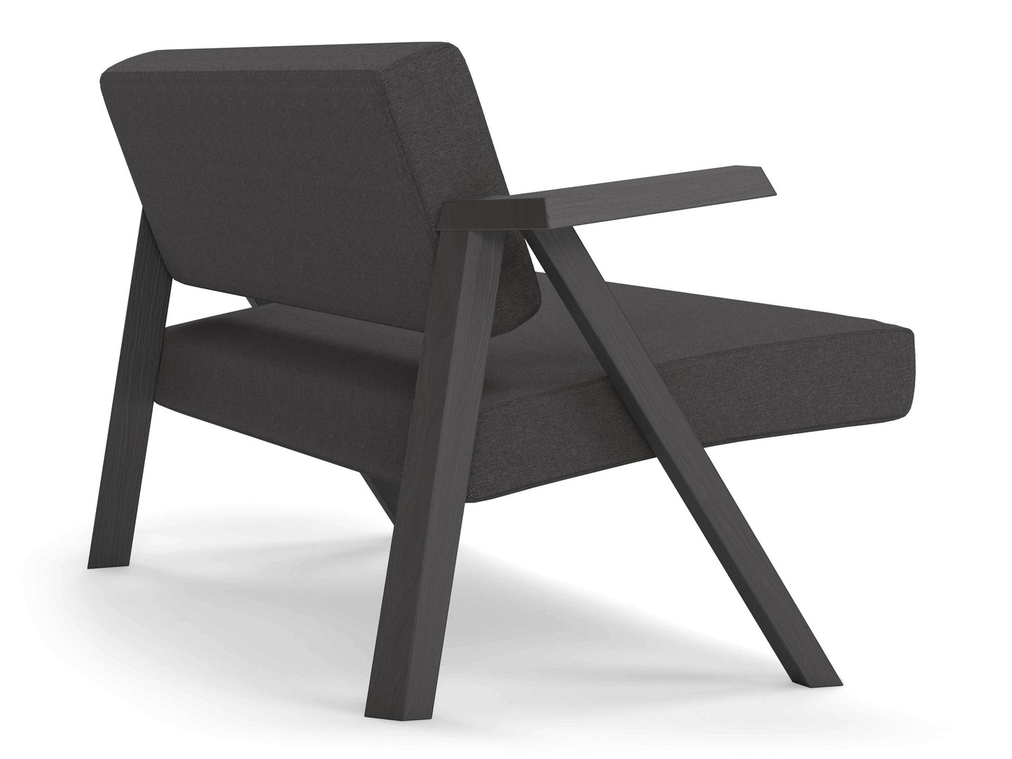 Classic Mid-century Design 2 Seater Sofa Armchair in Slate Grey Fabric-Distinct Designs (London) Ltd
