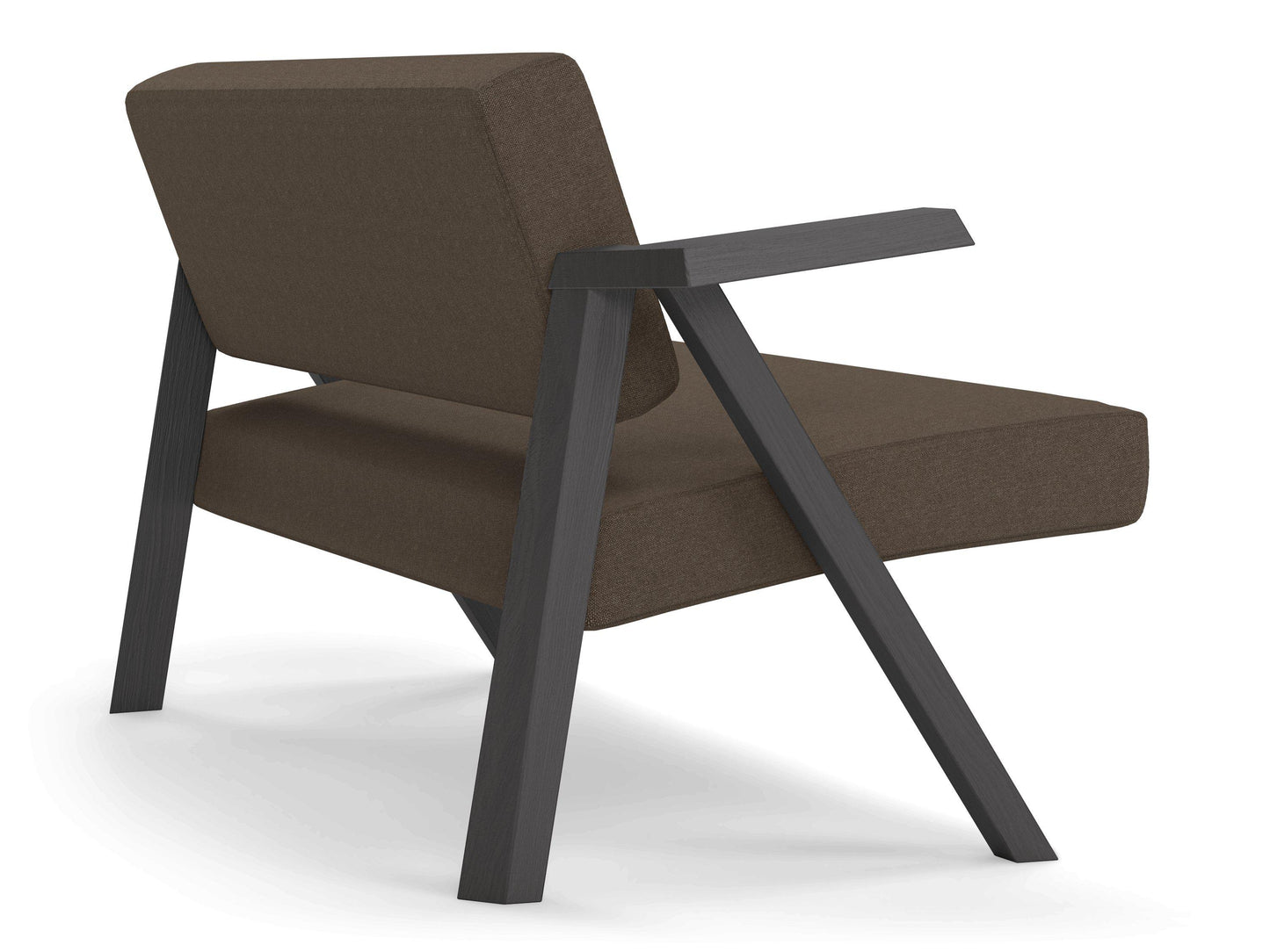 Classic Mid-century Design 2 Seater Sofa Armchair in Coffee Brown Fabric-Distinct Designs (London) Ltd