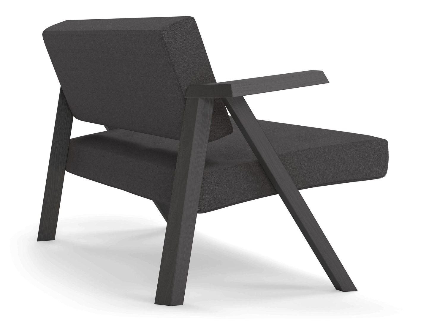 Classic Mid-century Design 2 Seater Sofa Armchair with Buttons in Slate Grey Fabric-Distinct Designs (London) Ltd