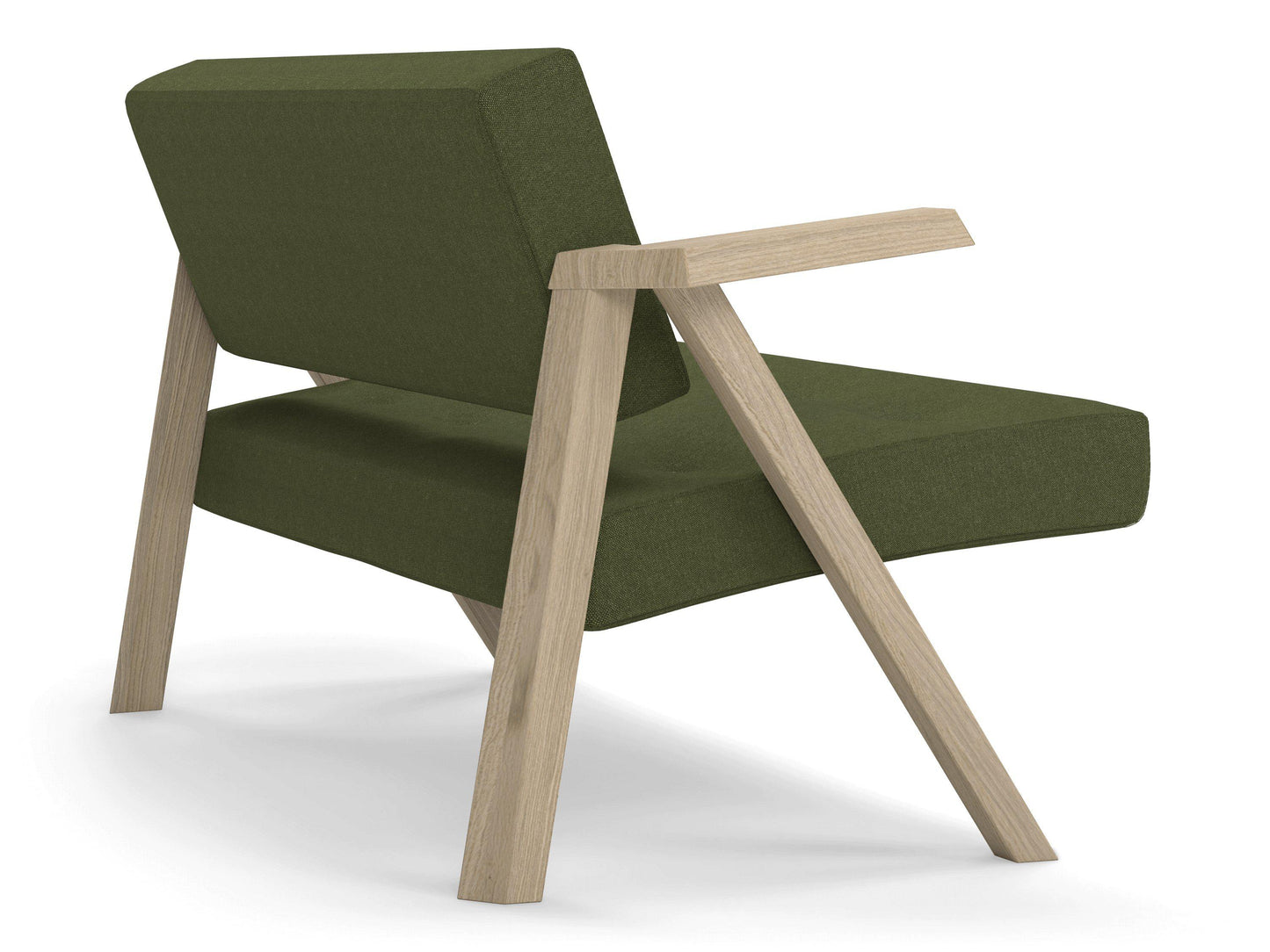 Classic Mid-century Design 2 Seater Sofa Armchair with Buttons in Seaweed Green Fabric-Distinct Designs (London) Ltd