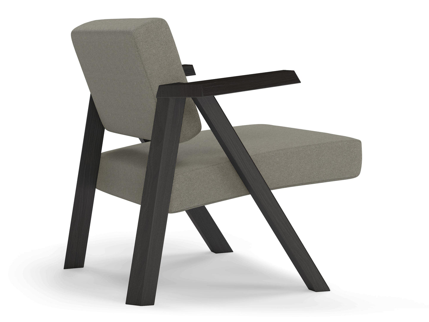 Classic Mid-century Design Armchair in Silver Grey Fabric-Distinct Designs (London) Ltd