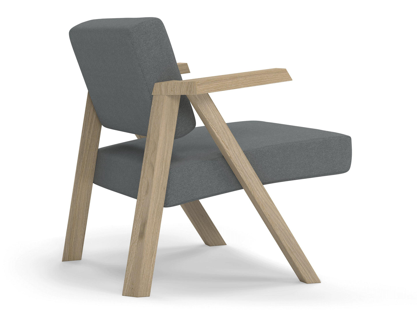 Classic Mid-century Design Armchair in Seaspray Blue Fabric-Distinct Designs (London) Ltd