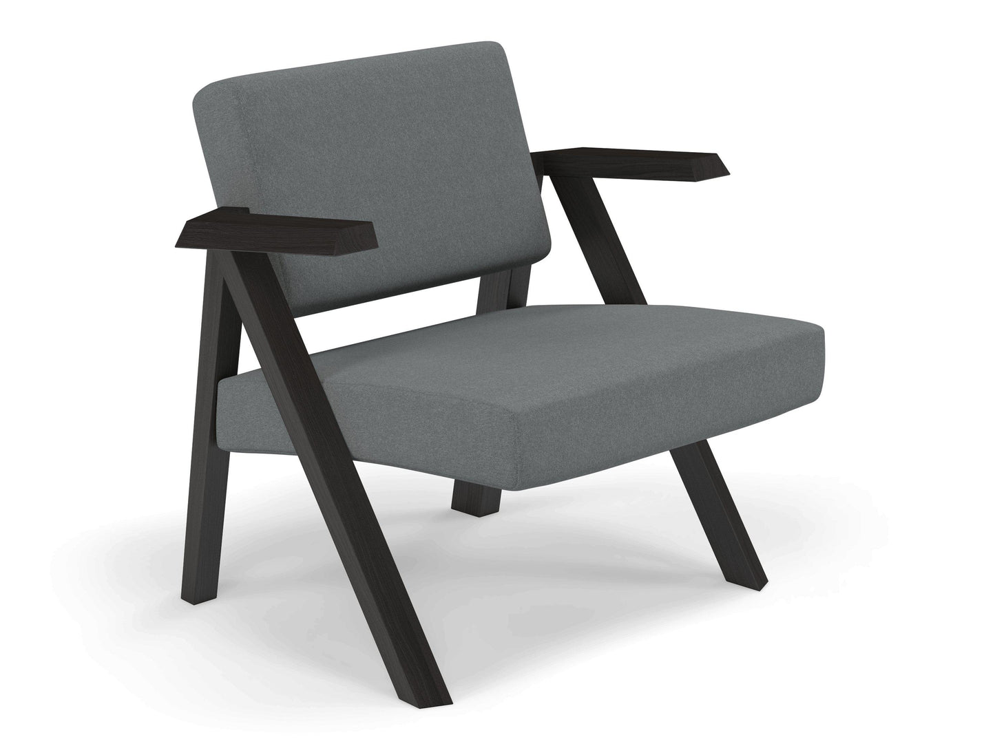 Classic Mid-century Design Armchair in Seaspray Blue Fabric-Distinct Designs (London) Ltd