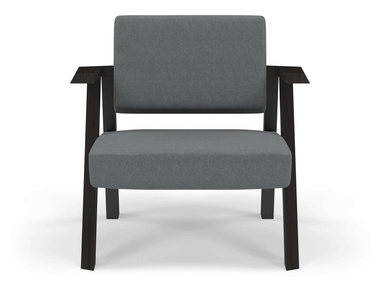 Classic Mid-century Design Armchair in Seaspray Blue Fabric-Wenge Oak-Distinct Designs (London) Ltd