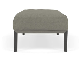 Modern Pouffe Footstool Ottoman Rectangular Seat 103x65cm in Silver Grey Fabric-Distinct Designs (London) Ltd