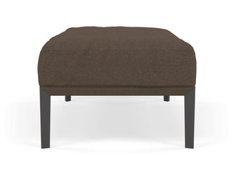 Modern Pouffe Footstool Ottoman Rectangular Seat 103x65cm in Coffee Brown Fabric-Distinct Designs (London) Ltd