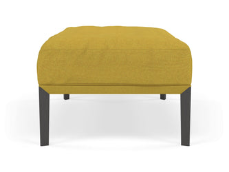 Modern Pouffe Footstool Ottoman Rectangular Seat 103x65cm in Vibrant Mustard Yellow Fabric-Distinct Designs (London) Ltd