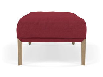 Modern Pouffe Footstool Ottoman Rectangular Seat 103x65cm in Rasberry Red Fabric-Distinct Designs (London) Ltd