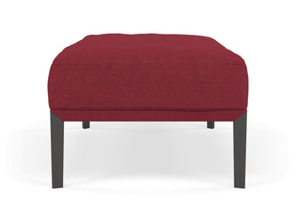 Modern Pouffe Footstool Ottoman Rectangular Seat 103x65cm in Rasberry Red Fabric-Distinct Designs (London) Ltd