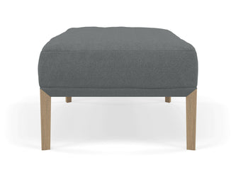 Modern Pouffe Footstool Ottoman Rectangular Seat 103x65cm in Sea Spray Blue Fabric-Distinct Designs (London) Ltd