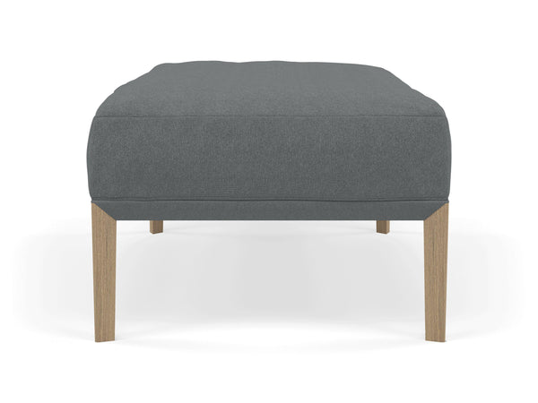 Modern Pouffe Footstool Ottoman Rectangular Seat 103x65cm in Sea Spray Blue Fabric-Distinct Designs (London) Ltd