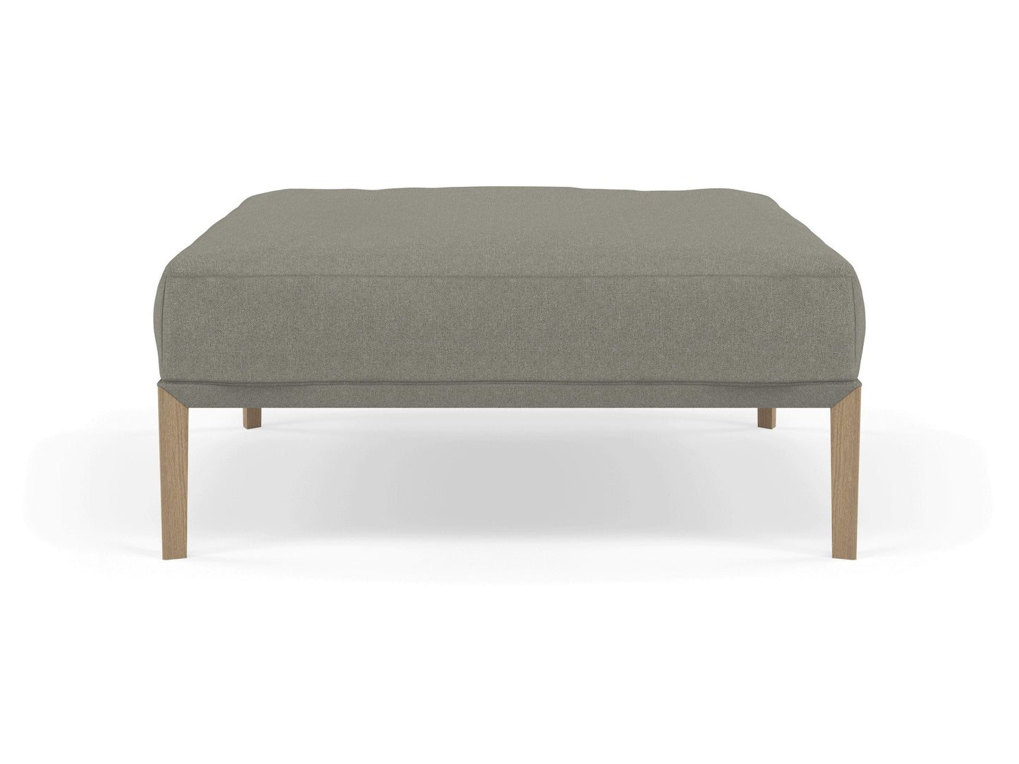 Modern Pouffe Footstools Ottomans Square Seat 103x103cm in Silver Grey Fabric-Distinct Designs (London) Ltd