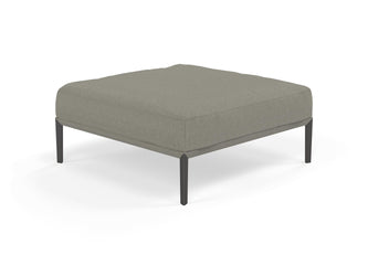 Modern Pouffe Footstools Ottomans Square Seat 103x103cm in Silver Grey Fabric-Wenge Oak-Distinct Designs (London) Ltd
