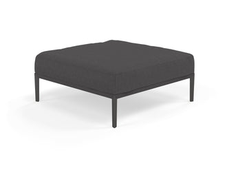 Modern Pouffe Footstools Ottomans Square Seat 103x103cm in Slate Grey Fabric-Wenge Oak-Distinct Designs (London) Ltd