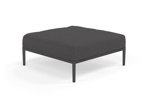 Modern Pouffe Footstools Ottomans Square Seat 103x103cm in Slate Grey Fabric-Wenge Oak-Distinct Designs (London) Ltd