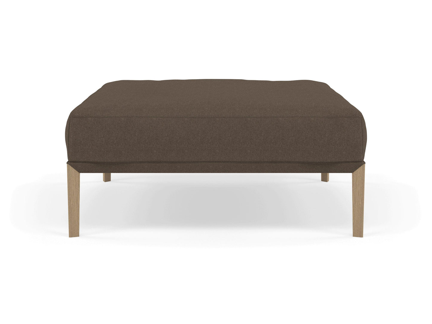 Modern Pouffe Footstool Ottoman Square Seat 103x103cm in Coffee Brown Fabric-Distinct Designs (London) Ltd