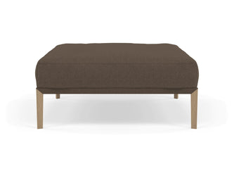 Modern Pouffe Footstool Ottoman Square Seat 103x103cm in Coffee Brown Fabric-Distinct Designs (London) Ltd