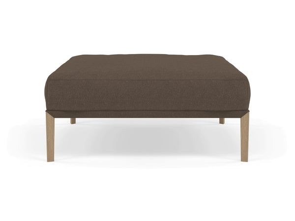Modern Pouffe Footstool Ottoman Square Seat 103x103cm in Coffee Brown Fabric-Distinct Designs (London) Ltd