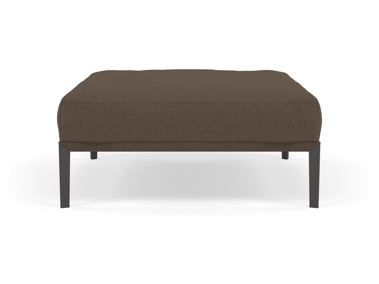 Modern Pouffe Footstool Ottoman Square Seat 103x103cm in Coffee Brown Fabric-Distinct Designs (London) Ltd