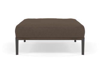 Modern Pouffe Footstool Ottoman Square Seat 103x103cm in Coffee Brown Fabric-Distinct Designs (London) Ltd