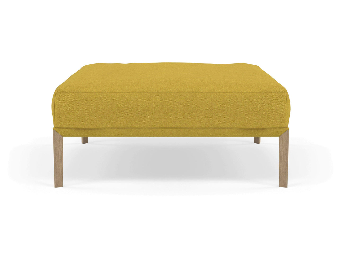 Modern Pouffe Footstools Ottomans Square Seat 103x103cm in Vibrant Mustard Yellow Fabric-Distinct Designs (London) Ltd