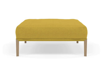Modern Pouffe Footstools Ottomans Square Seat 103x103cm in Vibrant Mustard Yellow Fabric-Distinct Designs (London) Ltd