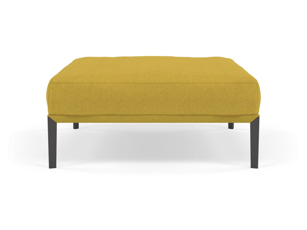 Modern Pouffe Footstools Ottomans Square Seat 103x103cm in Vibrant Mustard Yellow Fabric-Distinct Designs (London) Ltd