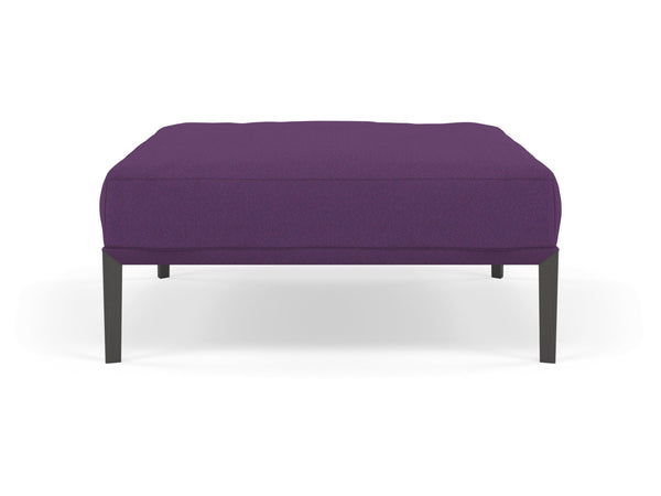 Modern Pouffe Footstool Ottoman Square Seat 103x103cm in Deep Purple Fabric-Distinct Designs (London) Ltd