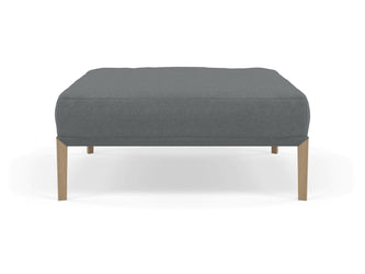 Modern Pouffe Footstools Ottomans Square Seat 103x103cm in Sea Spray Blue Fabric-Distinct Designs (London) Ltd