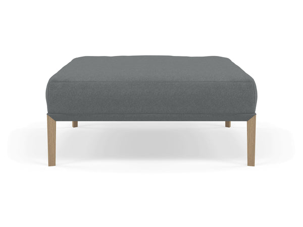 Modern Pouffe Footstools Ottomans Square Seat 103x103cm in Sea Spray Blue Fabric-Distinct Designs (London) Ltd