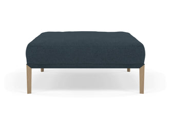 Modern Pouffe Footstool Ottoman Square Seat 103x103cm in Denim Blue Fabric-Distinct Designs (London) Ltd