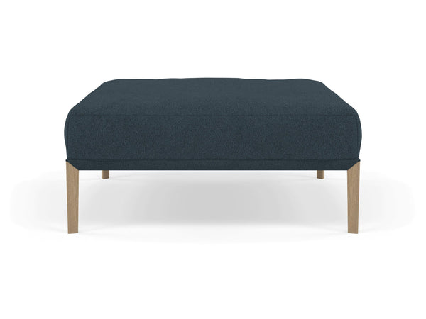 Modern Pouffe Footstool Ottoman Square Seat 103x103cm in Denim Blue Fabric-Distinct Designs (London) Ltd
