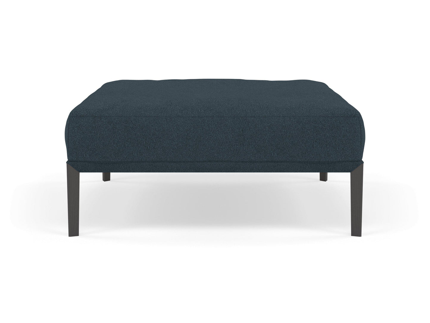 Modern Pouffe Footstool Ottoman Square Seat 103x103cm in Denim Blue Fabric-Distinct Designs (London) Ltd
