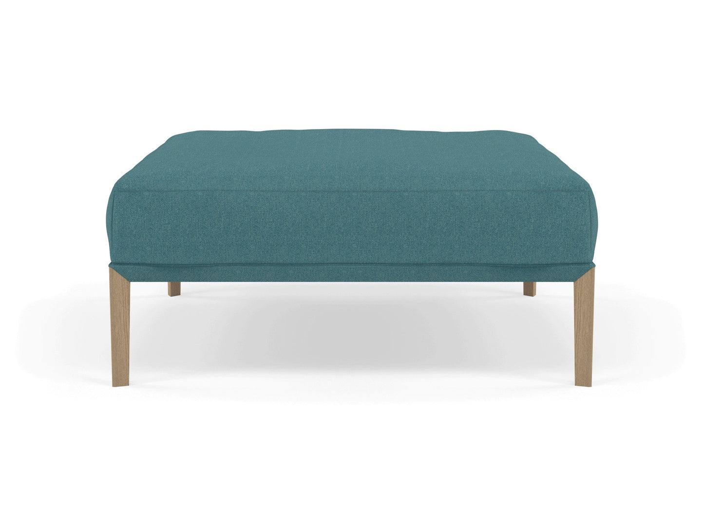 Modern Pouffe Footstools Ottomans Square Seat 103x103cm in Teal Blue Fabric-Distinct Designs (London) Ltd