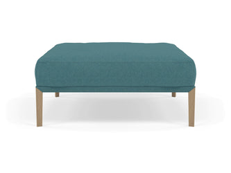 Modern Pouffe Footstools Ottomans Square Seat 103x103cm in Teal Blue Fabric-Distinct Designs (London) Ltd