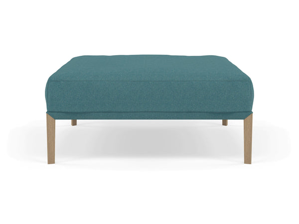 Modern Pouffe Footstools Ottomans Square Seat 103x103cm in Teal Blue Fabric-Distinct Designs (London) Ltd