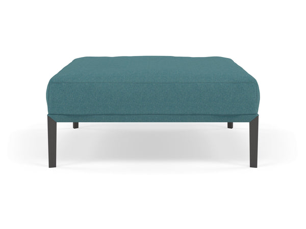 Modern Pouffe Footstools Ottomans Square Seat 103x103cm in Teal Blue Fabric-Distinct Designs (London) Ltd