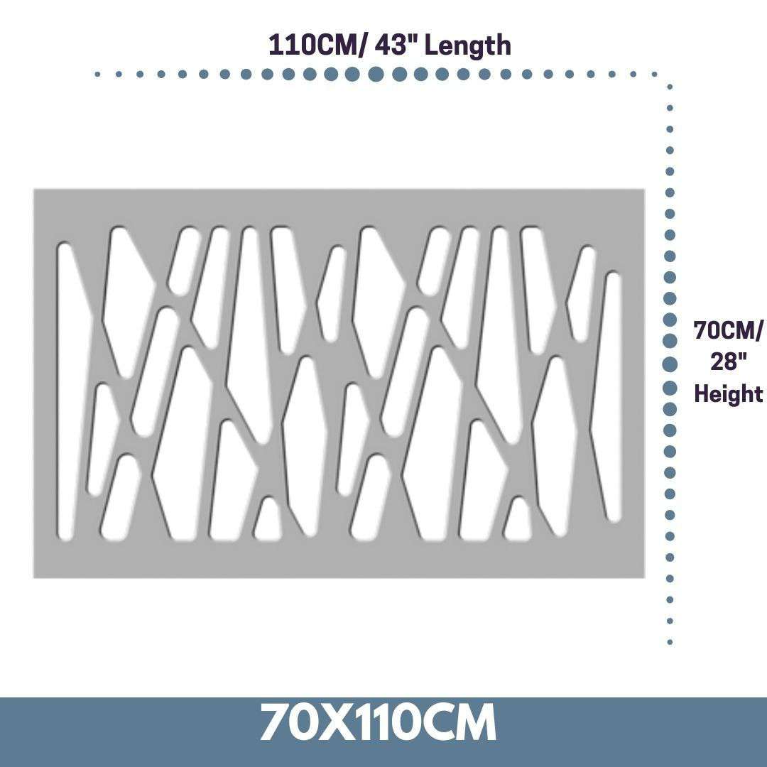 Radiator Heater Cover with Futuristic GEO Design WHITE 70 80 90 100 110 120 130 140 150 160 170 180-White-70x110cm-Distinct Designs (London) Ltd