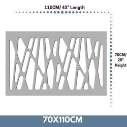 Radiator Heater Cover with Futuristic GEO Design WHITE 70 80 90 100 110 120 130 140 150 160 170 180-White-70x110cm-Distinct Designs (London) Ltd