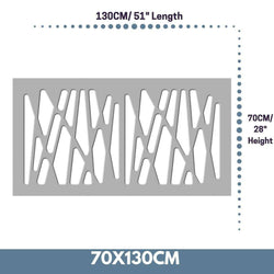 Radiator Heater Cover with Futuristic GEO Design WHITE 70 80 90 100 110 120 130 140 150 160 170 180-White-70x130cm-Distinct Designs (London) Ltd