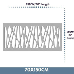Radiator Heater Cover with Futuristic GEO Design WHITE 70 80 90 100 110 120 130 140 150 160 170 180-White-70x150cm-Distinct Designs (London) Ltd