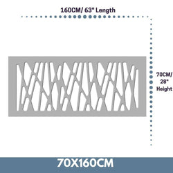 Radiator Heater Cover with Futuristic GEO Design WHITE 70 80 90 100 110 120 130 140 150 160 170 180-White-70x160cm-Distinct Designs (London) Ltd