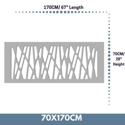 Radiator Heater Cover with Futuristic GEO Design WHITE 70 80 90 100 110 120 130 140 150 160 170 180-White-70x170cm-Distinct Designs (London) Ltd