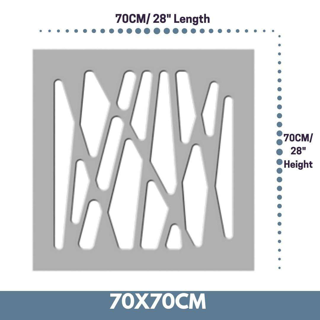 Radiator Heater Cover with Futuristic GEO Design WHITE 70 80 90 100 110 120 130 140 150 160 170 180-Distinct Designs (London) Ltd
