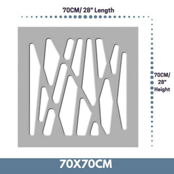 Radiator Heater Cover with Futuristic GEO Design WHITE 70 80 90 100 110 120 130 140 150 160 170 180-Distinct Designs (London) Ltd